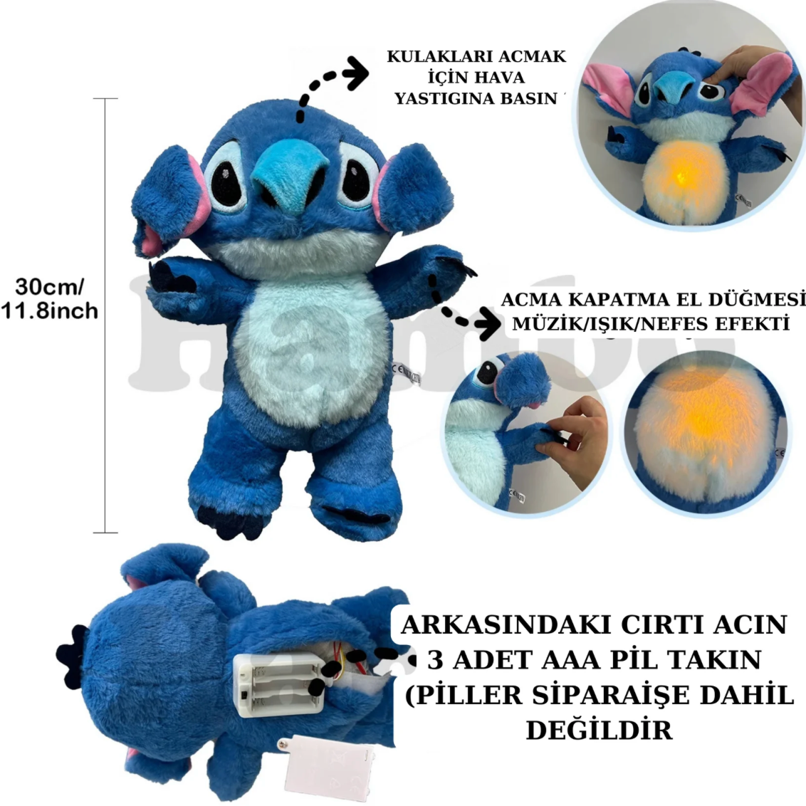 Stitch Nefes Alıp Veren Peluş